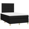 Maison Exclusive - Sommier à lattes de lit matelas et LED noir 120x190 cm tissu