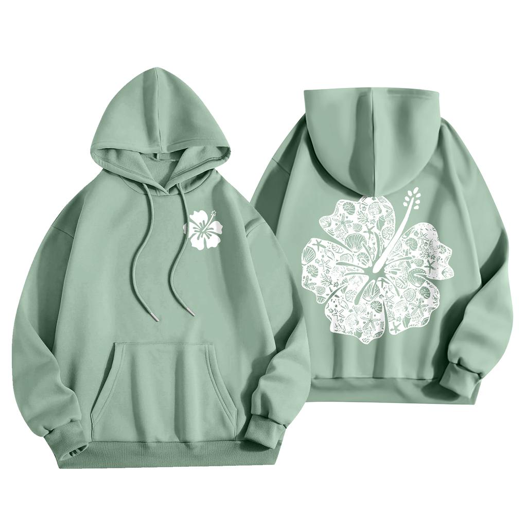 Женская мода, женский легкий пуловер с длинными рукавами и карманами, толстовка с капюшоном в стиле консервативного стиля