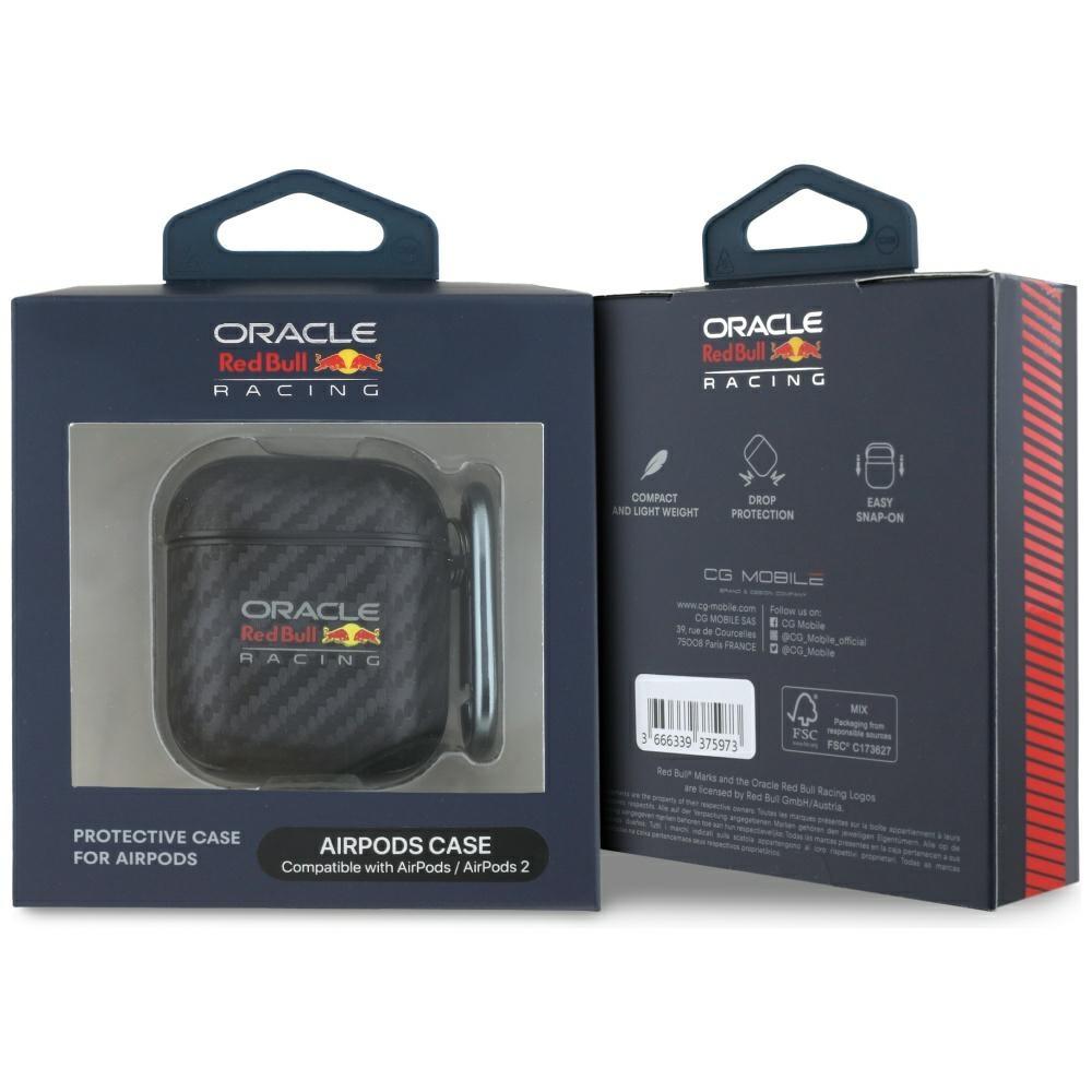 Etui Red Bull Pu Carbon Logo Do Airpods  1/2 Czarny