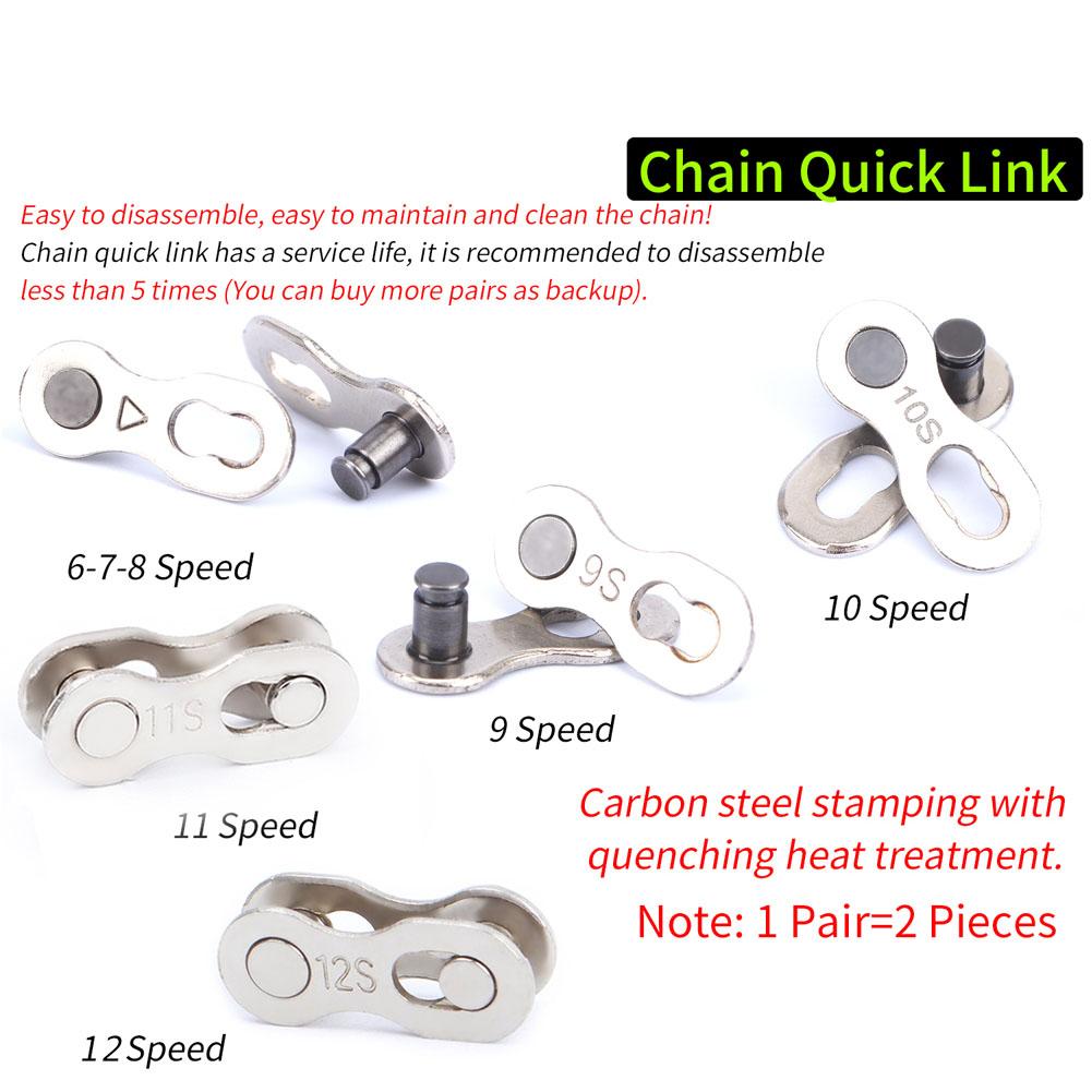 Mountain Road Bike Chain Joint Magic Buckles Bicycle Chain Quick Link Connector Bicycle Parts Connector Lock Cycling Accessories