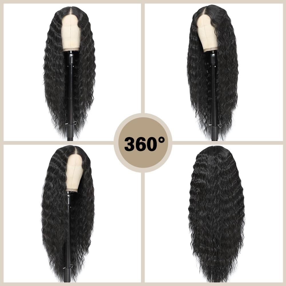 MISSQUEEN Длинные парики с челкой, синтетические длинные волнистые парики для женщин, парики с естественным видом, парики с вьющимися волосами для ежедневного использования на вечеринках