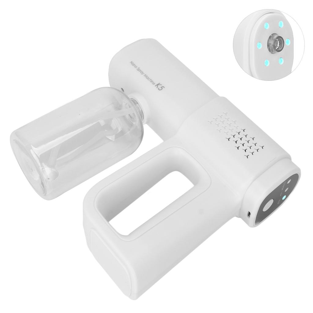 Ручной нанометровый очищающий распылитель, перезаряжаемый от USB, беспроводной, многофункциональный распылитель тонкого тумана, 380 мл, белый