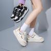 Повседневные кроссовки на толстой платформе для женщин со шнуровкой, нескользящие, для ходьбы, удобные теннисные туфли из искусственной кожи, женские спортивные рабочие дышащие кроссовки