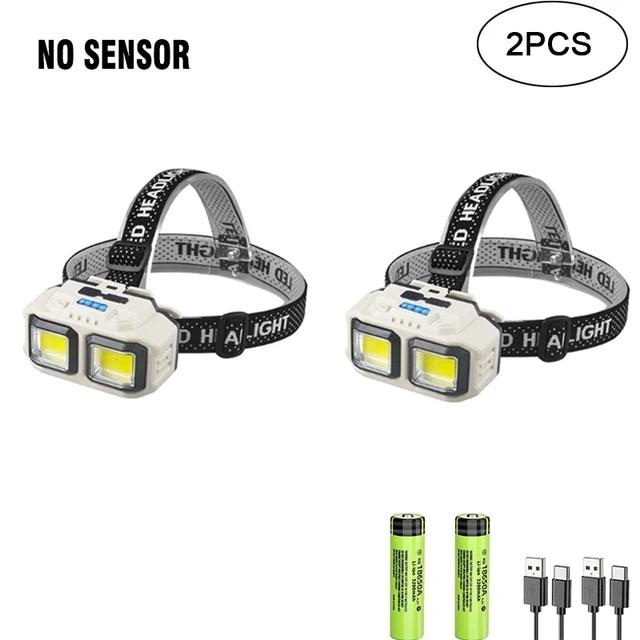 Мощный светодиодный налобный фонарь, USB перезаряжаемый фонарик, водостойкий налобный фонарь, фонарик для кемпинга, рыбалки, добычи полезных ископаемых, лампа-факел