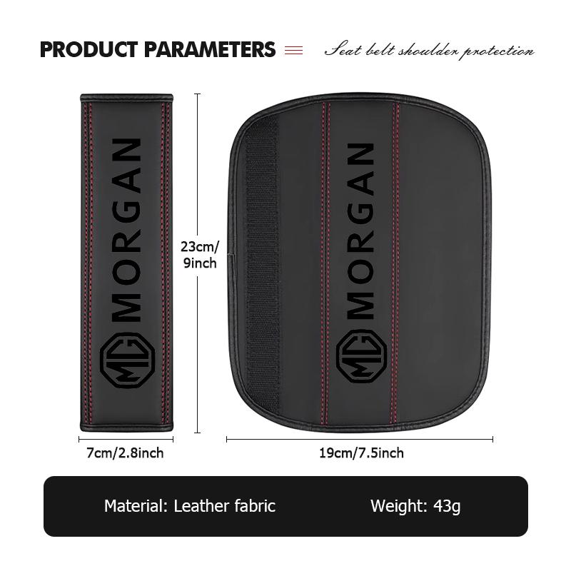 For MG Breathable Car Seat Belt Shoulder Cover Strap Protection Pad ZS GS 3 6 5 7 Morgan HS ZS ZX Gundam ewae1