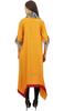 Bimba Women's Mustard Rayon Kurti Asymmetrical Hem Casual Wear With Scarf -