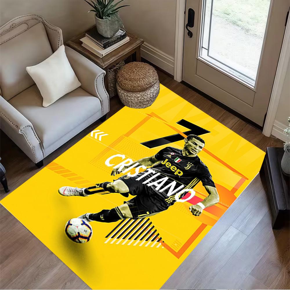 Cr7 Football Legend Area Rug Suitable for Bedrooms Outdoor Game Room Hallway Antislip Carpet Decorate Offices Best for Christmas