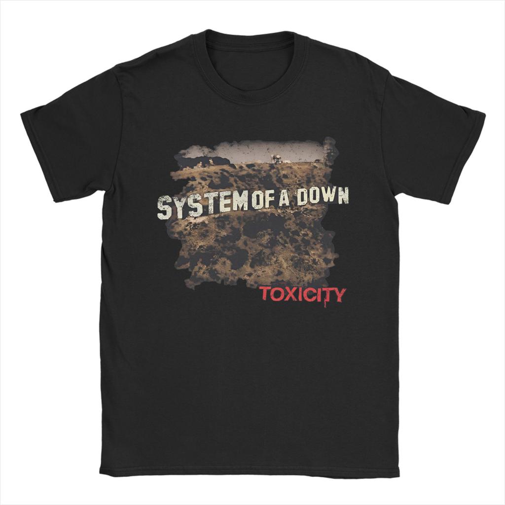 Футболки System Of A Down для мужчин 100% хлопок Креативные футболки с круглым вырезом Короткий рукав Одежда Идея для подарка