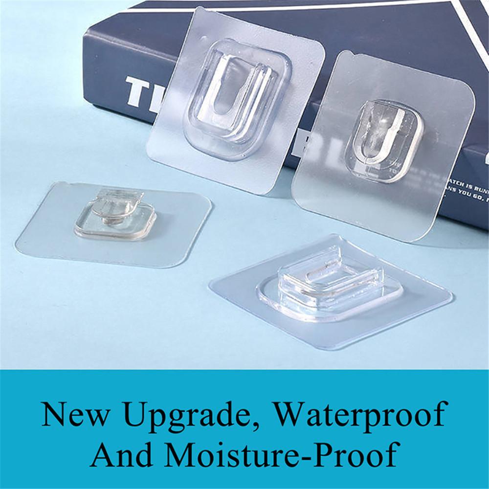 10 пар двухсторонних самоклеящихся настенных крючков, вешалки, прочные крючки, присоски, настенные держатели для хранения вещей для кухни и ванной комнаты