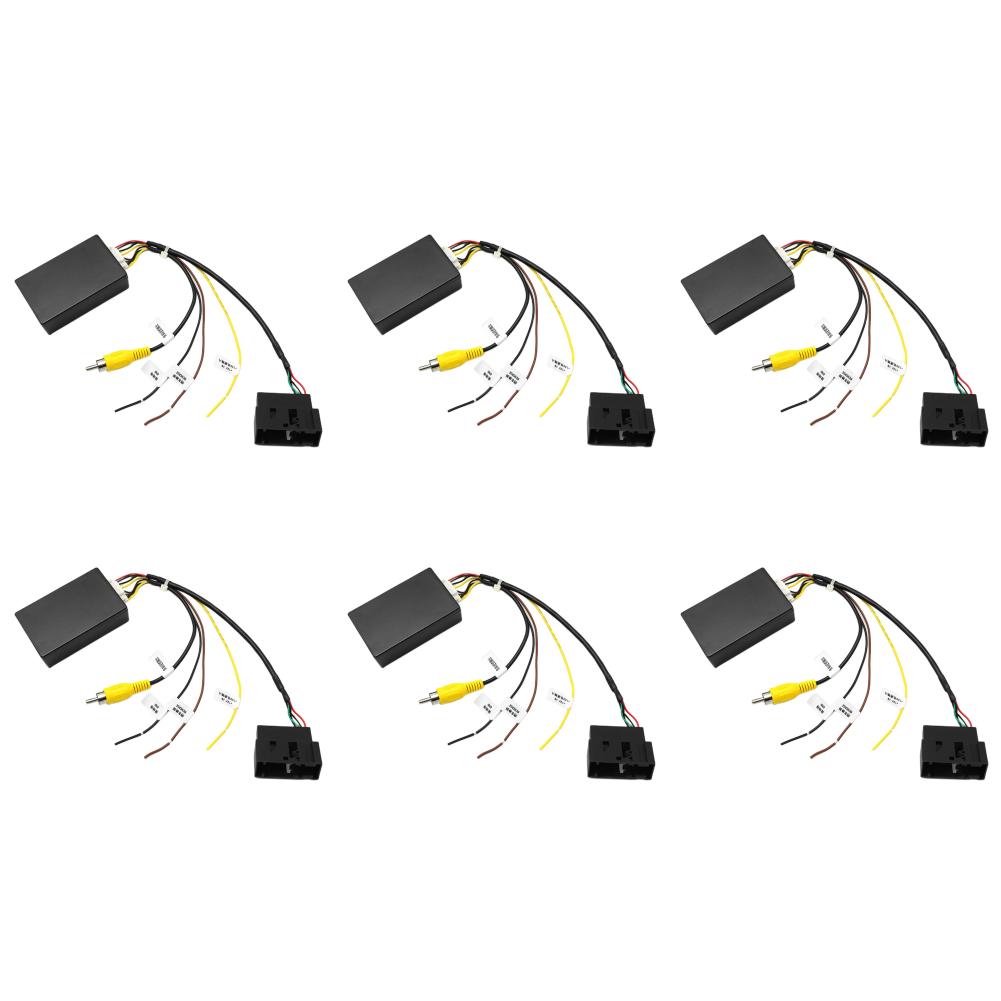 10-1PCS 12V Car Rear View Camera RGB To RCA AV CVBS Signal Converter Decoder Box Adapter for Volkswagen RCD510 RNS510 RNS315 OEM