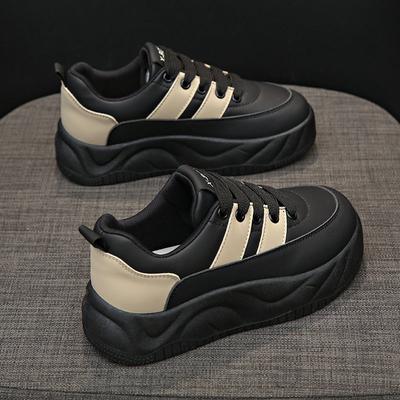 Кожаные маленькие белые туфли Женские туфли Бархатные теплые хлопковые туфли Осенние и зимние новые туфли на толстой подошве Повседневная спортивная обувь Обувь для хлеба