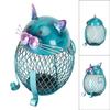 Metal Cat Coin Piggy Bank for Adults Visible Handcrafted Cute Animal Money Bank with Bottom Cover Fo