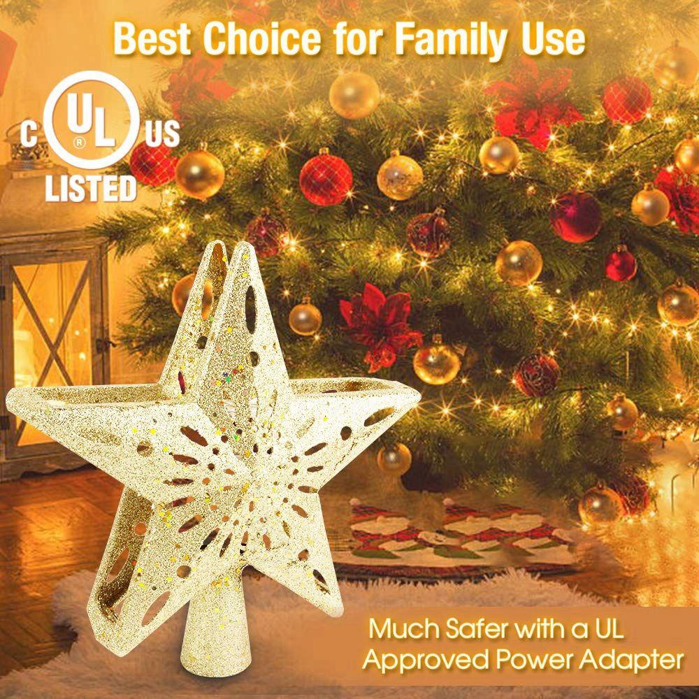 Party New Year Christmas Decorations Xmas Tree Ornaments Christmas Tree Topper Snowflake Projector
