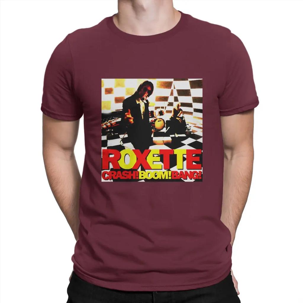 Swedish Band In The 1980s Men T Shirts Roxette Awesome Tee Shirt Short Sleeve Crewneck T-Shirts 100% Cotton Graphic Printed Tops