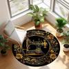 1 Piece Rose And Sewing Machine Round Rug Suitable For Living Room Bedroom And Kitchen Home Decoration Room Decoration Gift For Friends And Family