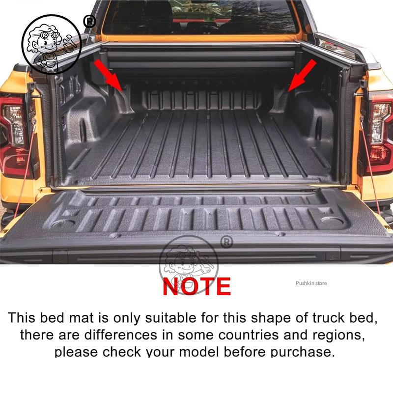 For Ford Ranger 2024 2025 US Version fit 5FT 59.6Bed Car Truck Bed Mat Liner Trunk Bed Liner Black TPE 3D Floor mats
