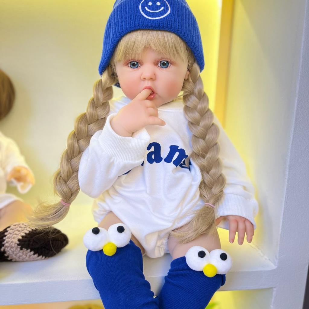BZDOLL Мягкая виниловая кукла реборн 60 см для девочки Реалистичная виниловая кукла-принцесса с тканевым телом Подарок на день рождения Игрушка для переодевания