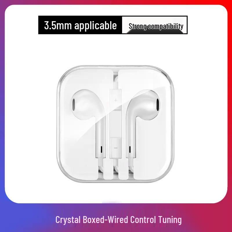 3.5mm Half-In-Ear Wired Earphones for E-Sports, Karaoke, Apple, Android, and Computers