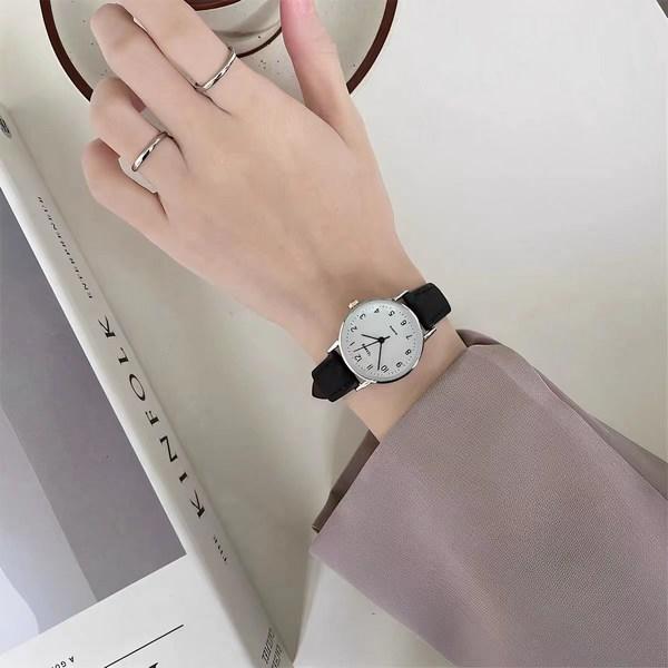 Часы Jinuchoi для пар, классические студенческие кожаные часы для пар 1 + 1, популярные корейские часы