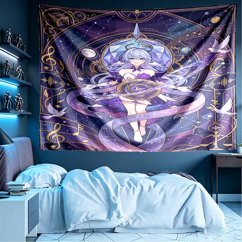 Robin (Honkai Star Rail) Print Tapestry, Lightweight Wall Hanging, for Bedroom, Dorm, Living Room, Home Art Decor, Birthday Christmas Gift for Friends