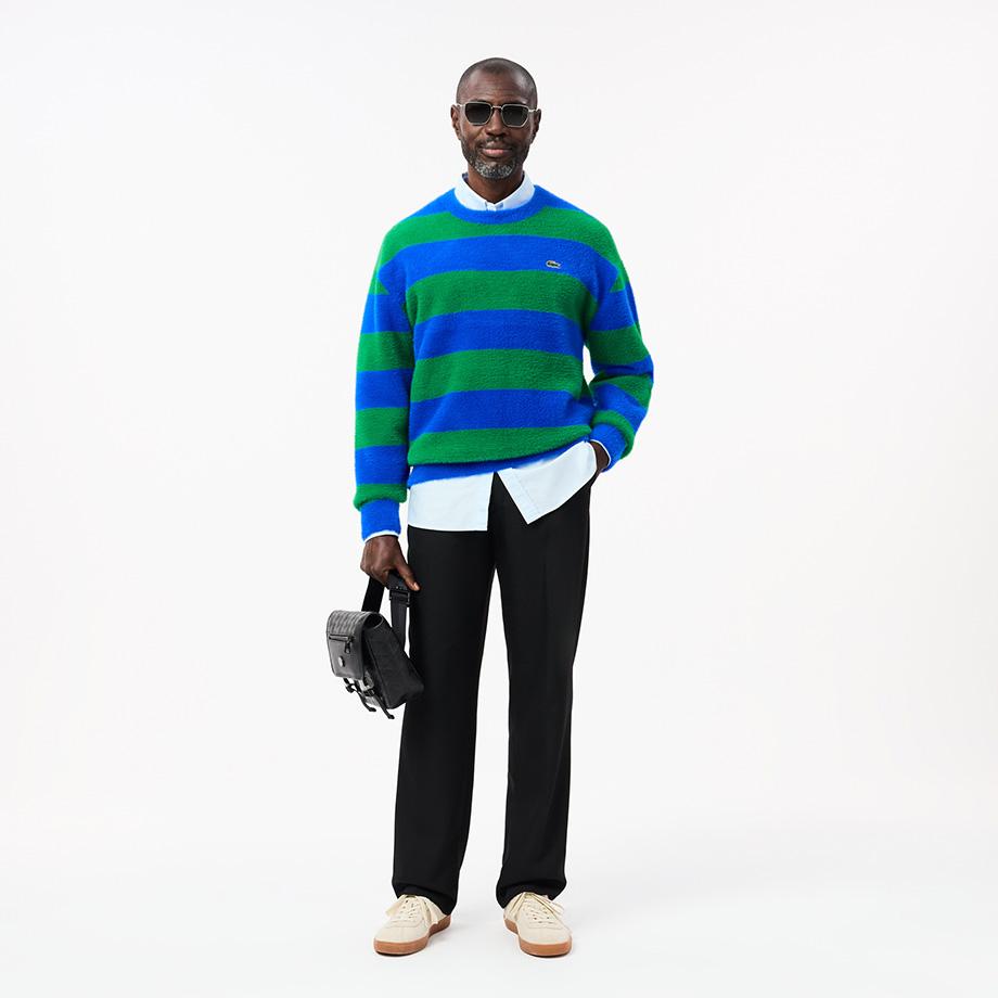 Lacoste Мужской двусторонний полосатый пуловер AH2915-54NICJ