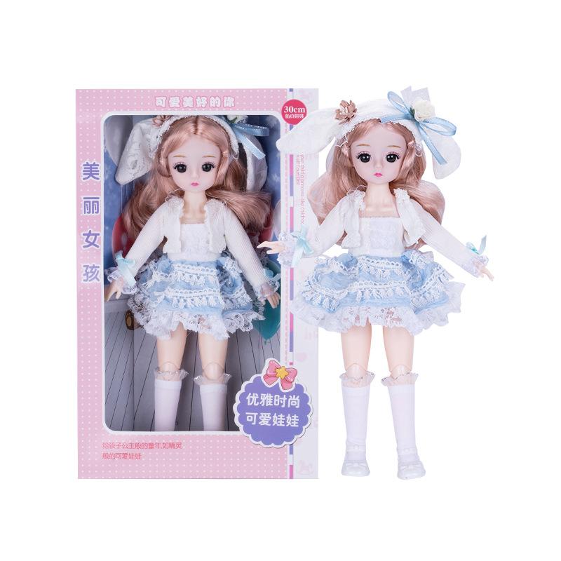 Кукла 30 см Набор Принцессы 23 Сустава 3D Реалистичные Глаза Кукла Девочки Бутик Аксессуары Игрушки