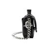 Gucci Petite GG Double G Logo Detachable Chain Push Lock Closure Leather Handbag Mini Women handbag Black 760194-AABSG-1000