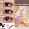 3pcs Cat Eye Eyeliner Stamp & Stencil Kit,3D Reusable Silicone Tool for Winged Eyeliner Eyeshadow Lip Peak, Easy Perfect Makeup,