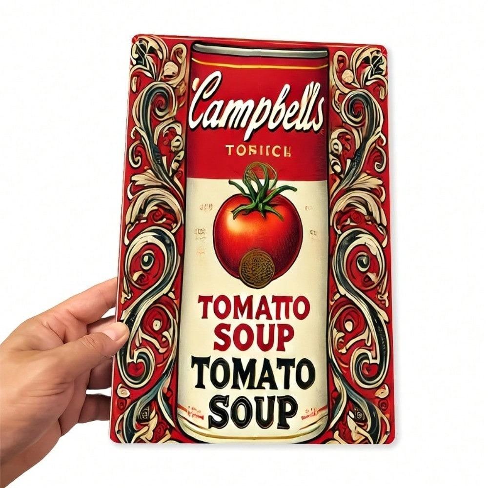 Винтажная металлическая жестяная табличка Ретро Декор стены кухни Суп Campbell 7,8x11,8 дюймов