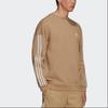 adidas Оригинальный спортивный повседневный свитшот с круглым вырезом в полоску трилистника, мужские топы светло-хаки H41316