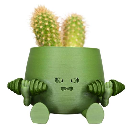 Счастливое лицо, горшок для цветов из смолы, гитара, приятель, сидящая мультяшная фигурка, суккулентный горшок для рабочего стола, кактусы, комнатные растения