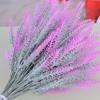 Artificial Lavender Bouquet 5-Head Purple Silk Floral Decor Wedding Home Farmhouse Style