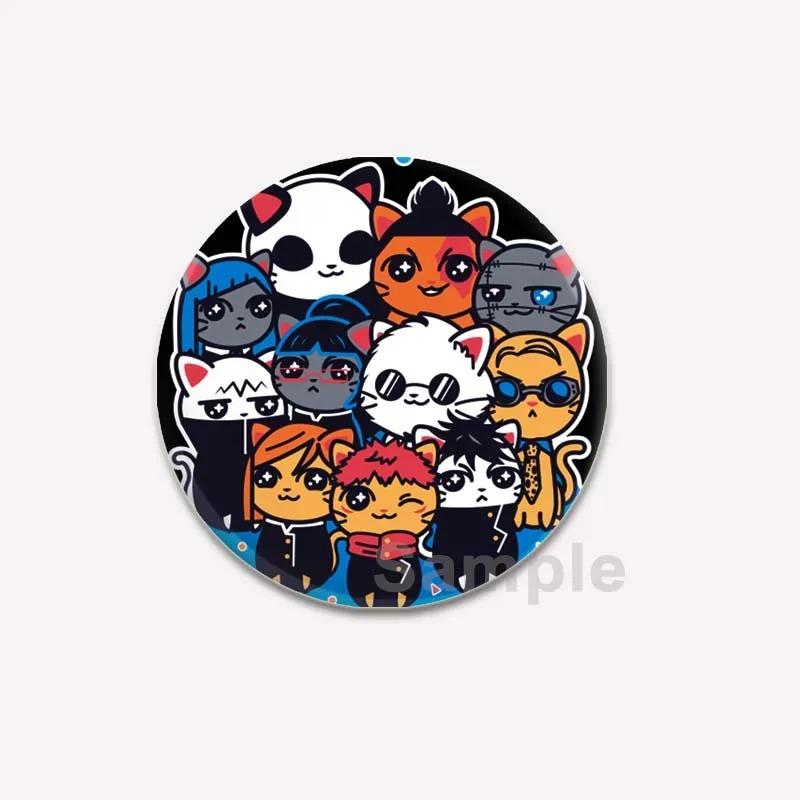 Значок аниме дзюдзюцу кайсен 32/44/58 мм, милый круглый значок Годзё Сатору Юдзи Итадори, брошь на воротник рюкзака своими руками, модные ювелирные изделия, аксессуары