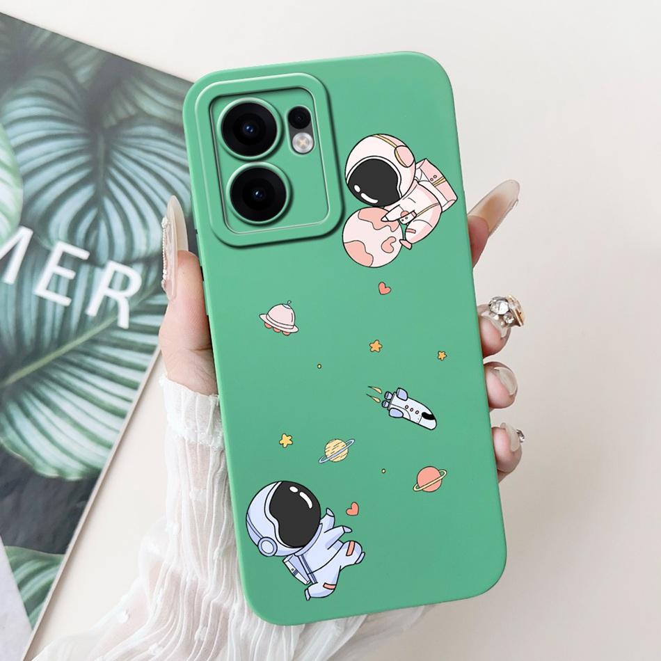 Для OPPO Reno13 F 4G 5G Reno13 Pro Милый Мультяшный Космический Кот Чехол для Телефона Reno 13F 13 13Pro Мягкий Силиконовый Ударопрочный Чехол