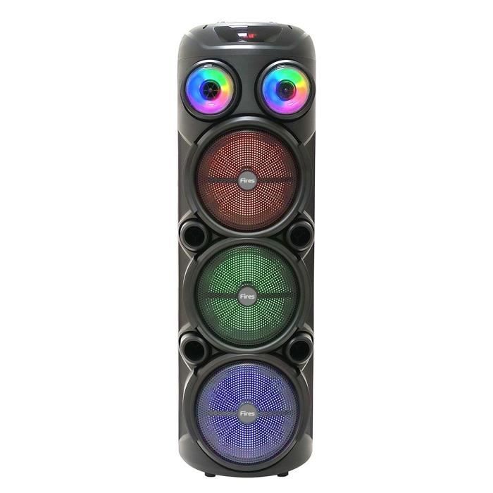 Светящаяся караоке-колонка - INOVALLEY - KA129-XXL - Bluetooth V5.0 - 90 см - 1000 Вт - Динамики 3 x 8'' - Беспроводной микрофон в комплекте