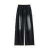 Women's Spring and Autumn New High-waist Loose Slim Niche Female Medium Straight-Horse Pants
