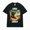 Shark Meme Lirili Larila T Shirts Supporter of Tralalero Tralala Graphic T-shirt Men Women Clothing Humor Casual Comfort T Shirt