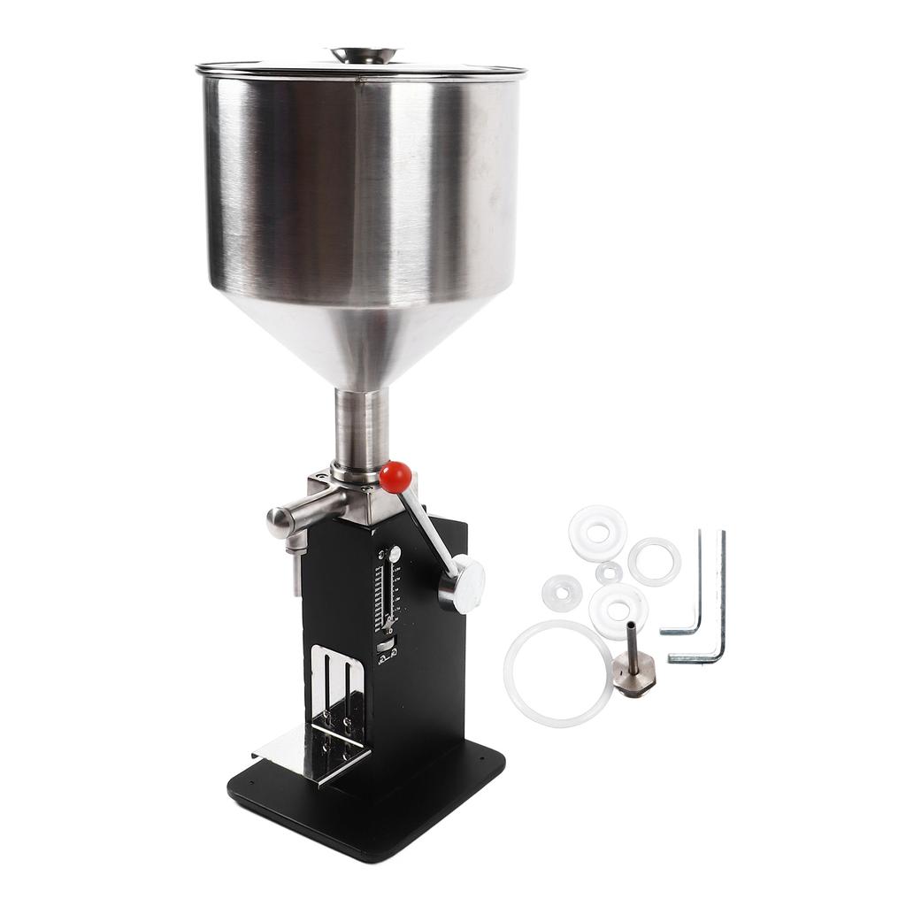 Manual Paste Liquid Filling Machine Adjustable 5?60ml Stainless Steel Bottler Filler for Pastes