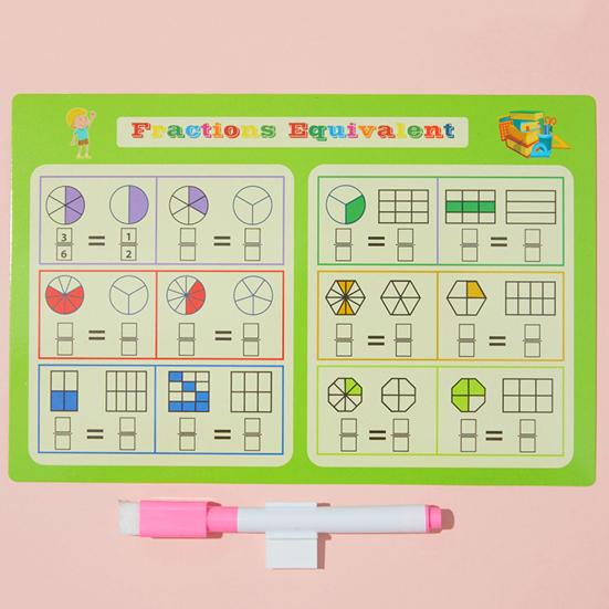 1 Set Magnetic Fraction Demonstration Book Fraction Learning Magnetic Tiles Circles Educational Fraction Puzzle Teaching Aid Math Manipulatives