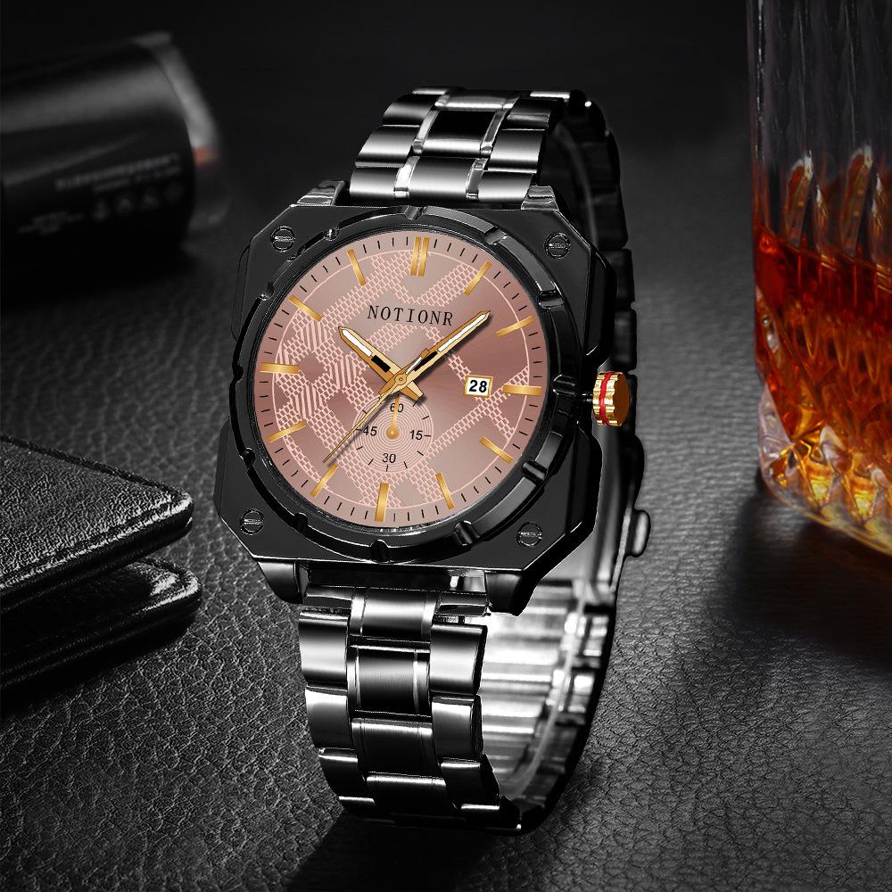 Мужские Модные Часы Квадратные Часы Нержавеющая Сталь Кварцевые Часы Деловые Часы Простые часы Часы с календарем