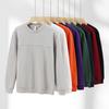 Casual Fashion Loose Drop Shoulder Long Sleeve Crew Neck Solid Color Sweatshirt For Men Women