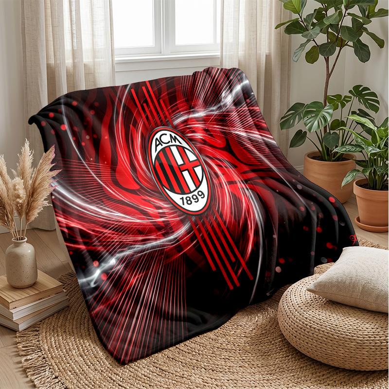 AC Milan Theme blanket Soft Flannel Blanket Plush Throw Blanket Cozy Sofa Bed Blanket for Home Decor