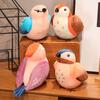 20cm Cute Small Round Birdie Plush Toys Soft Real Life Sparrow With Bird Sounds Stuffed Animal Doll Toy Gifts Home Decoration