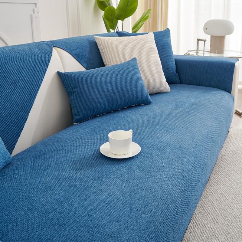 Скандинавский коврик для диванной подушки, утолщенный плюшевый мягкий чехол для дивана для гостиной, нескользящий моющийся диван, полотенце, спинка, одеяло, домашний декор