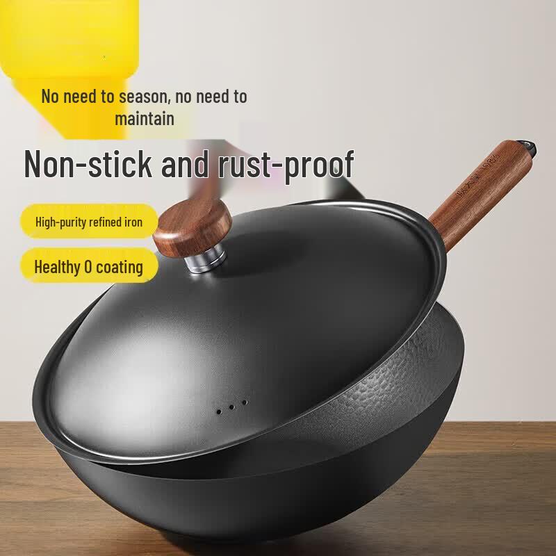 COOKER KING 30cm 0-Coating Titanium Iron Wok