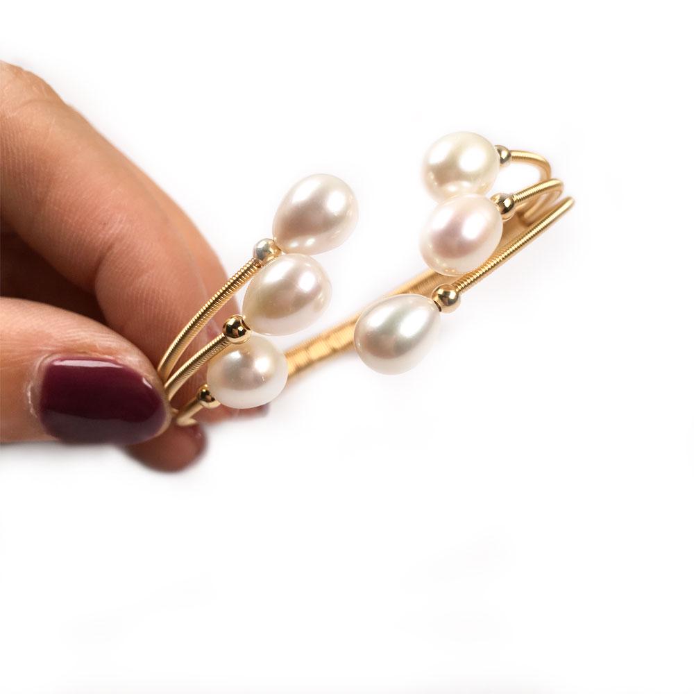 Женский браслет с искусственным жемчугом