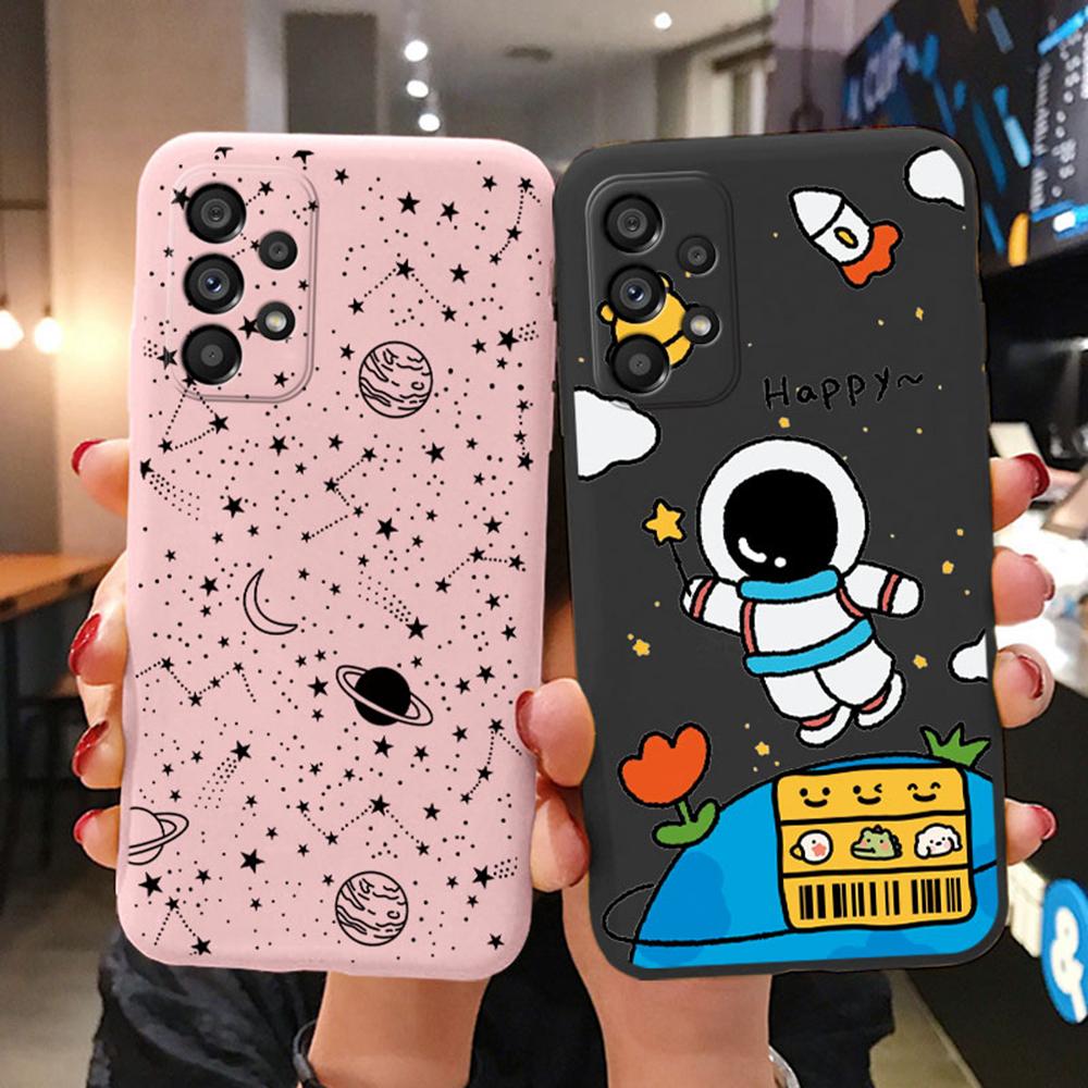 Чехол для телефона Космонавт Звездный узор Для Samsung Galaxy A53 A52 A32 S9 S10 Plus S10e Note 10 Lite Силиконовый противоударный чехол