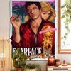 Гангстерский Фильм Лицо со Шрамом Цветной Гобелен Настенное Панно Настенное Панно Бохо Настенные Гобелены Мандала Настенные Полотна