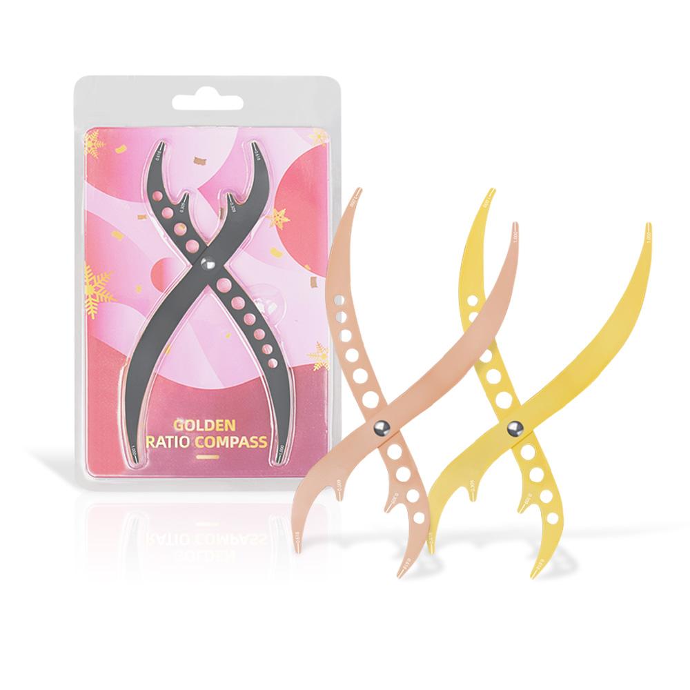 New Edition 1pcs Stainless Steel Golden Ratio Brow Ruler Microblade Tattoo Positioning Measurement Makeup Stencil Caliper
