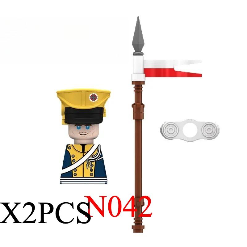 Средневековые солдаты Наполеоновских войн Фигурки Военные MOC Строительные блоки Рыцари Британские Французские Фузилеры Винтовки Оружие Детская игрушка B08